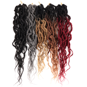VAST Queen Locs Goddess Locs Crochet Hair with Curly Ends Synthetic Braiding Hair Extension for Women