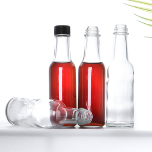 Glass Storage Bottle 90Ml 100Ml 150Ml Round Sauce Glass Bottle 150Ml Glass Sauce Bottle