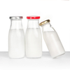 In Stock 8oz 12oz 14oz 32oz Clear Transparent Milk Packaging Glass Milk Bottle For Drinking With Metal Lid