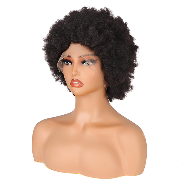 VAST Wholesale Brazilian Human Hair Short Wigs Afro Kinky Curly Full Lace Wigs for Black Women