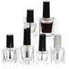 High quality Low MOQ 10ml 15ml empty gel nail polish bottle packaging nail bottle White Black nail glass bottle