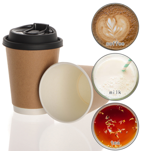 Customize Logo Wholesale Disposable Takeaway Paper Cup Double Walled Paper Cups
