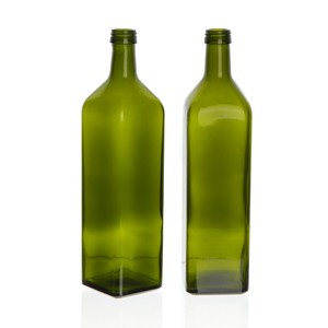 Custom Logo Small Oil Bottle 100Ml Square Olive Oil Glass Bottle For Food Cooking Oil