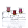 Wholesale Custom Logo 25ml 50ml 100ml Square Glass Perfume Bottle with Unique Stone Shaped Cap