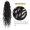 VAST Queen Locs Goddess Locs Crochet Hair with Curly Ends Synthetic Braiding Hair Extension for Women