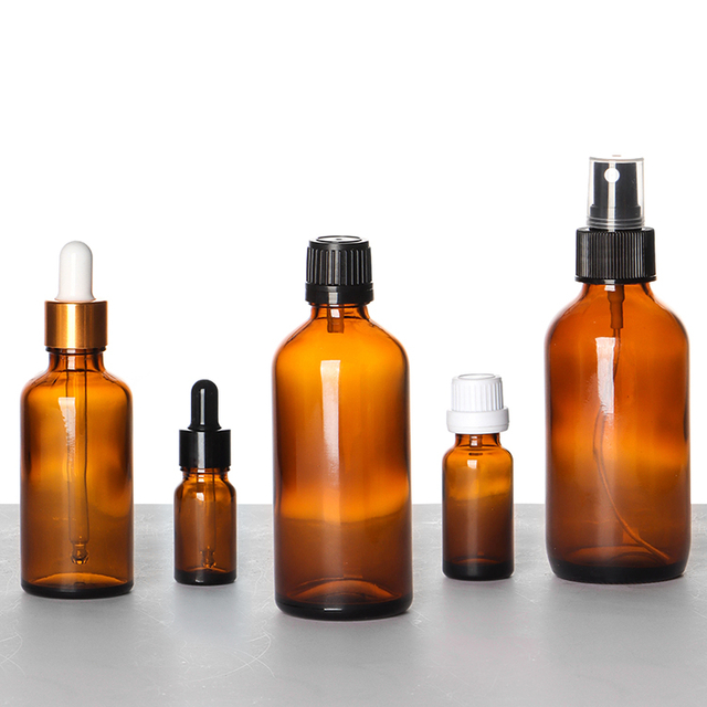 5ml 10ml 20ml 30ml 50ml 100ml Frosted Glass Essential Oil Bottle Fancy Serum Bottle Cosmetic Dropper Bottles