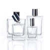 Wholesale Custom Logo 25ml 50ml 100ml Square Glass Perfume Bottle with Unique Stone Shaped Cap