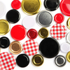 Free Sample 53Mm 63Mm 72Mm 82Mm Glass Storage Containers Bottle Cap Tinplate Lug Cover