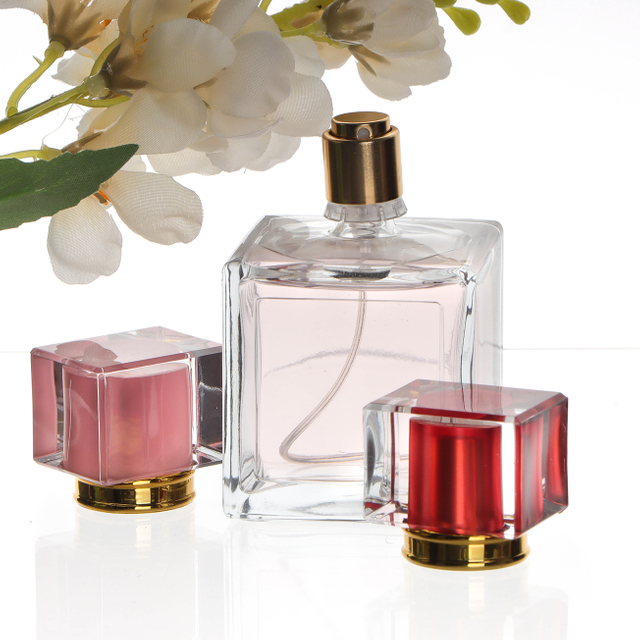 Luxury Empty 30ml Clear Glass Atomizer Spray Perfume Bottle Gold Cap Parfum Packaging Bottle