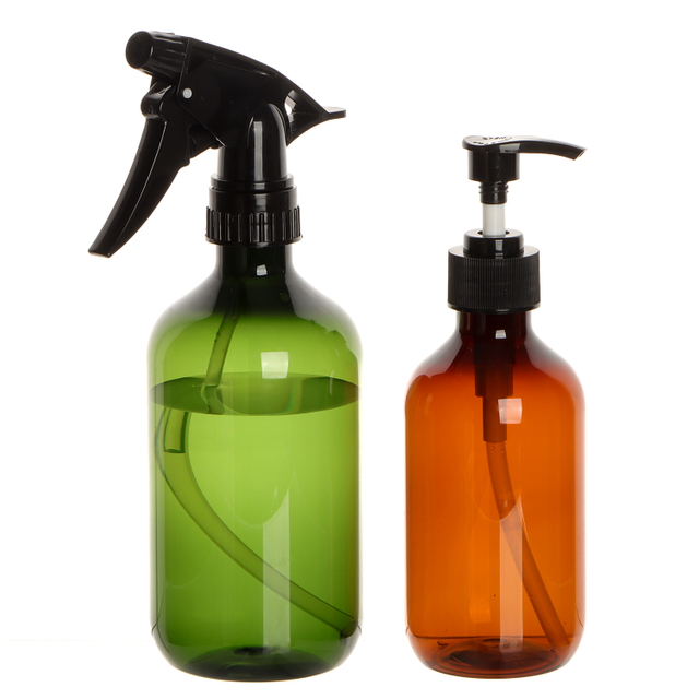 Empty Shampoo Lotion Bottle 100Ml 120Ml 250Ml 500Ml Amber Green Pet Plastic Body Toner Lotion Bottle