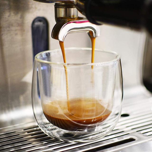 450ml Heat Resistant Egg Shape High Borosilicate Double Wall Glass Cup