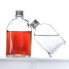 Flat Flask 200ml 350ml 500ml Cold Brew Coffee Juice Glass Wine Bottle With Aluminum Lid