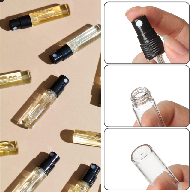 Cheap High Quality 2ml 3ml 5ml 10ml Small Perfume Vials Sample Square Glass Perfume Bottles