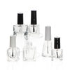 High quality Low MOQ 10ml 15ml empty gel nail polish bottle packaging nail bottle White Black nail glass bottle