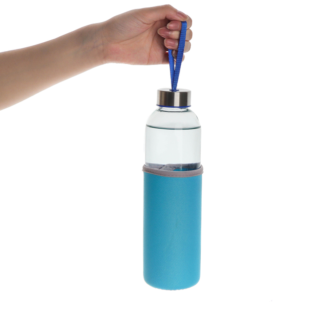 Manufacturer reusable high quality glass drinking water bottle double wall glass water bottles
