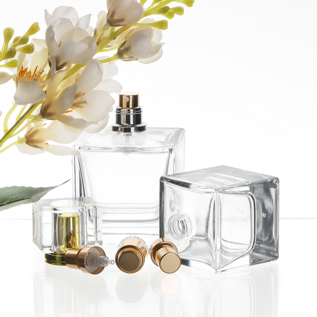 Luxury Empty 30ml Clear Glass Atomizer Spray Perfume Bottle Gold Cap Parfum Packaging Bottle