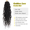 VAST Queen Locs Goddess Locs Crochet Hair with Curly Ends Synthetic Braiding Hair Extension for Women