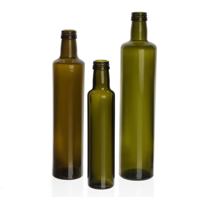 Hot Sell 250Ml 500Ml 750Ml 1000Ml Square And Round Glass Marasca Cooking Olive Oil Bottle For Olive Oil