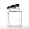 Food Grade Square Transparent Food Container Wide Mouth Square Jar Clear Pickle Glass Jar With Deep High Metal Lid