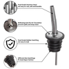 Wholesale 304 Stainless Steel Wine Pourer Spouts With Covers Tapered Stainless Steel Classic Bottle Holder Pourer